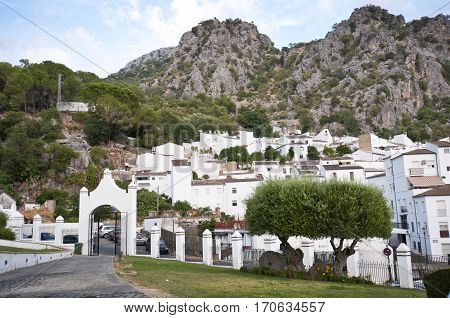 Views of Ubrique from The Capuchinos Convent, Cadiz. This village is part of the pueblos blancos (white towns) in southern Spain, Andalusia region, and reminds the Arab past