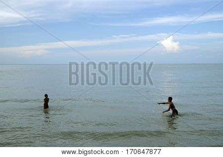 PINANG ISLAND, 14 JANUARY, 2017 - Monkey beach, wellknown landmark of Pinang Island, Malysia, Asia