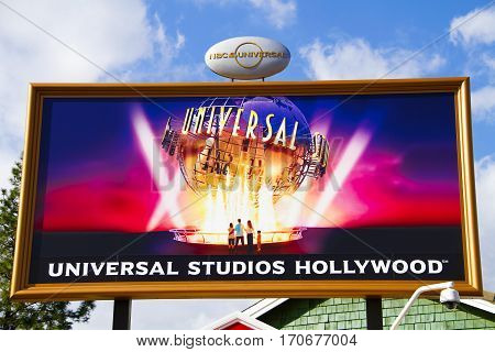 LOS ANGELES, CA/USA - OCT 29: Universal Studios Hollywood Wall Poster at Universal Studios HOLLYWOOD in USA in October, 29, 2014