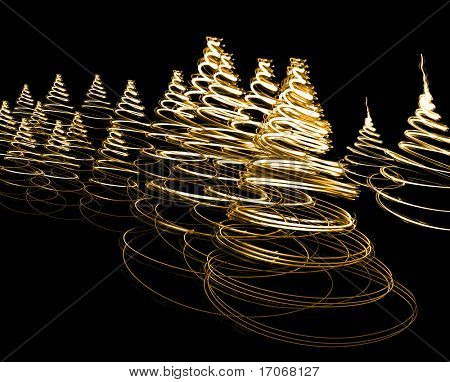 Shining abstract alberi di Natale