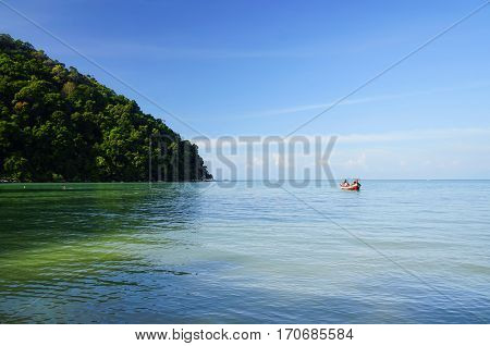 Monkey beach on Pinang Island, Malaysia, Asia