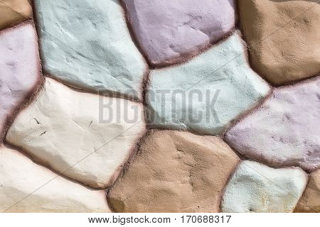 Background texture pattern of stone brick colorful.