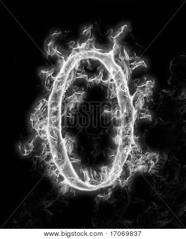 A number of smoke alphabet