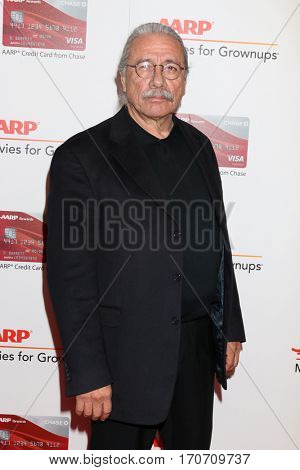 LOS ANGELES - FEB 6:  Edward James Olmos at the AARP Movies for Grownups Awards at Beverly Wilshire Hotel on February 6, 2017 in Beverly Hills, CA
