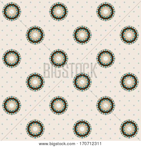 Seamless vector background. Vintage calico pattern. Easily edit the colors. This ornament is part of collection oriental patterns.
