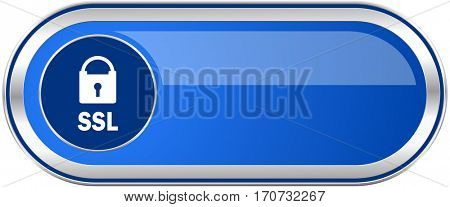 Csl long blue web and mobile apps banner isolated on white background.