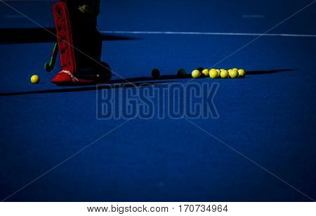 VALENCIA, SPAIN - FEBRUARY 5: Melanie Garcia during Hockey World League Round 2 match between Spain and Czech Republic at Betero Stadium on February 5, 2017 in Valencia, Spain