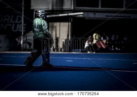 VALENCIA, SPAIN - FEBRUARY 5: Barbora Cechakova during Hockey World League Round 2 match between Spain and Czech Republic at Betero Stadium on February 5, 2017 in Valencia, Spain