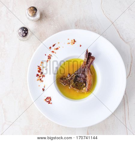 Well Done Grilled Lamb Chop