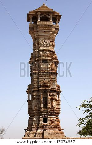 Turm der Ruhm innerhalb der Chittorgarh Fort Aera im Bundesstaat rajasthan