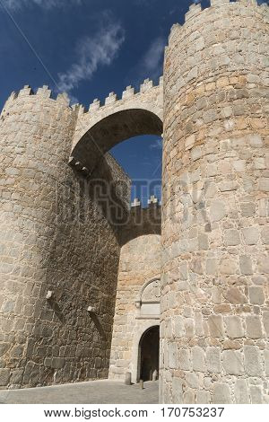 Avila (Castilla y Leon Spain): the famous medieval walls surrounding the city