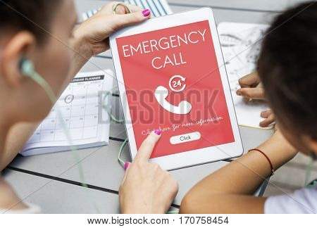 Emergency Call Urgent Accidental Hotline Paramedic Concept