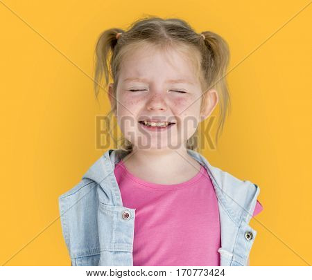 Little GIrl Smiling Happiness Playful Twintail Hairstyle
