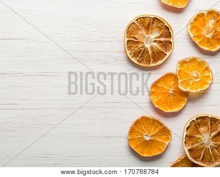 Dried Orange Slices Arranged