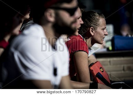 VALENCIA, SPAIN - FEBRUARY 7: Magdalena Szczurek during Hockey World League Round 2 match between Ghana and Poland at Betero Stadium on February 7, 2017 in Valencia, Spain