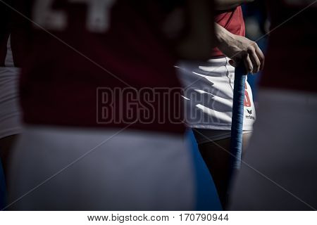 VALENCIA, SPAIN - FEBRUARY 7: Paulina Reder during Hockey World League Round 2 match between Ghana and Poland at Betero Stadium on February 7, 2017 in Valencia, Spain