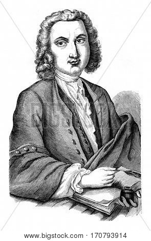 Haller, vintage engraved illustration. Magasin Pittoresque 1846.