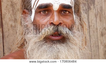 Sadhu man in Varanasi, India