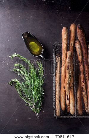 Grissini Bread And Olive Oil
