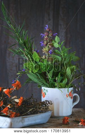 Assortment Of Fresh Herbs