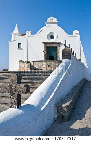 Italy, Ischia, Forio, the Del Soccorso church