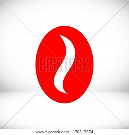 Coffee beans icon  stock vector illustration flat design