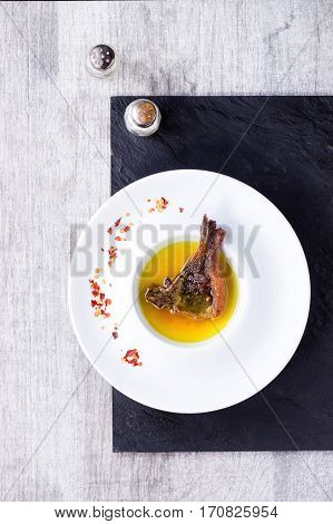 Well Done Grilled Lamb Chop