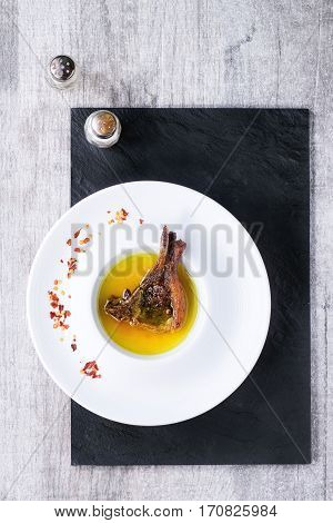 Well Done Grilled Lamb Chop