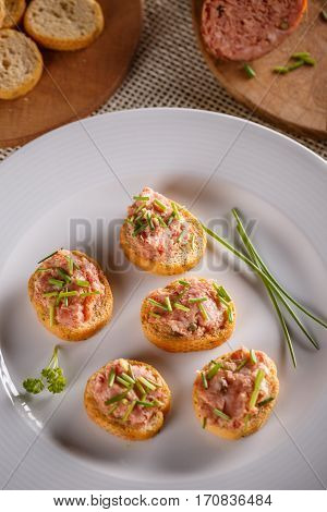 Appetizer Plate With Teewurst