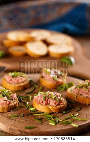 Pate With Bruschetta And Chives