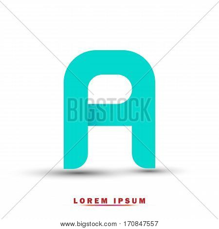 Letter A icon and logo template.  New design, elegant, and simple typographic . blue