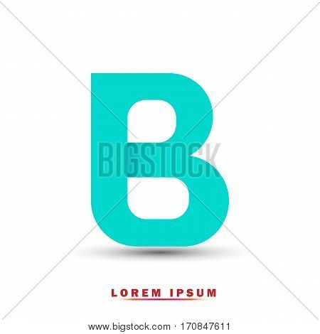 Letter B icon and logo template.  New design, elegant, and simple typographic . blue