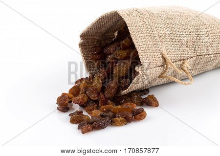 Sweet Raisins On White