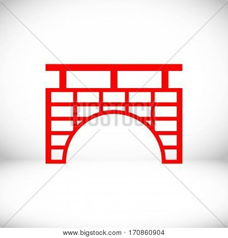 bridge icon stock vector illustration flat design