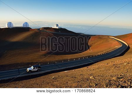 Mauna Kea Telescopes On The Big Island Of Hawaii