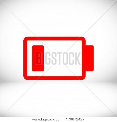 battery vector icon stock vector illustration flat design