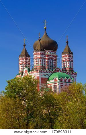 Church of Saint Panteleimon near the park of Feofania in Kiev Ukraine