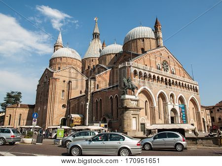PADUA, ITALY - MAY 3, 2016: Basilica di Sant'Antonio da Padova in Padua Italy