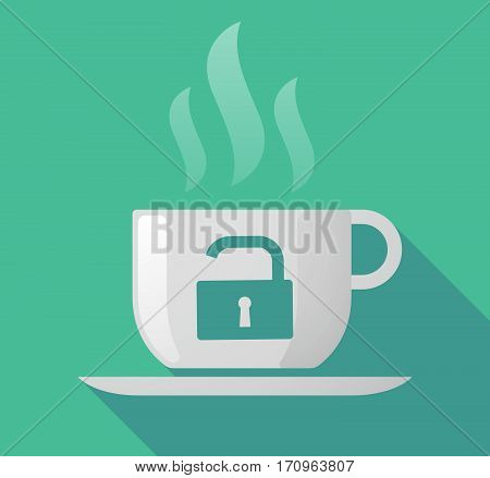 Long Shadow Mug With An Open Lock Pad