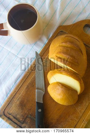 Head Of Traditional Adygei Cheese Handmade