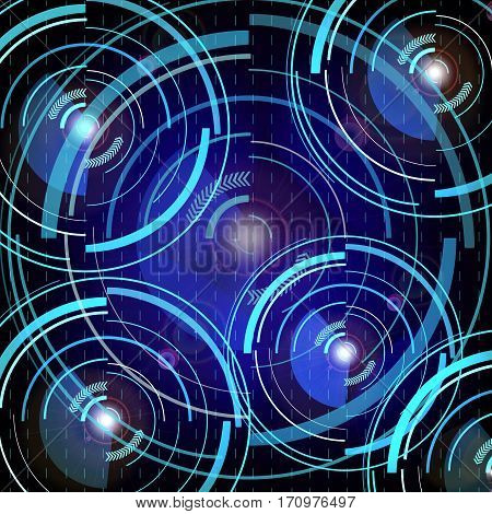 Dark blue light abstract Technology background for computer graphic website and internet circuit board