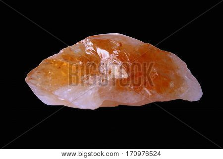 naturel stone calcite object. yellow natural energy.