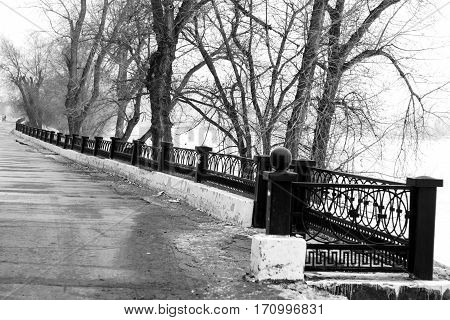 Embankment In Early Spring