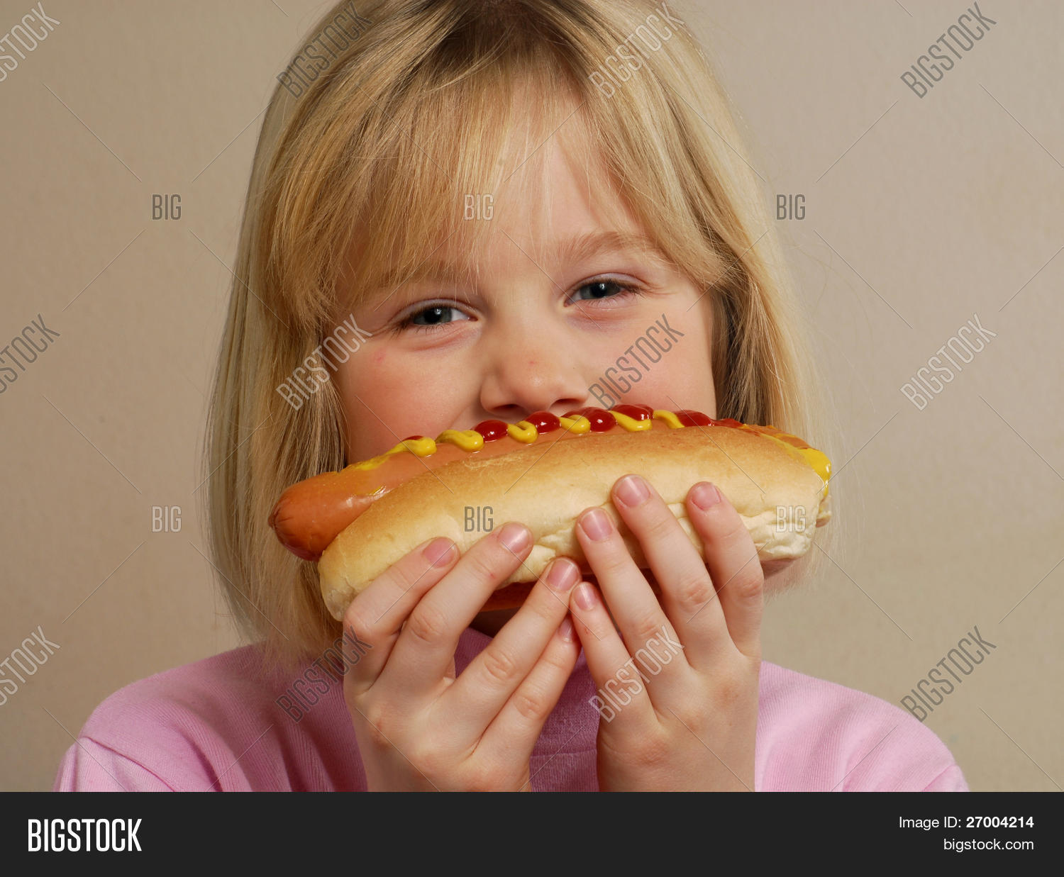 Little Girl Eating Hot Image & Photo (Free Trial) Bigstock
