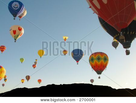 Ballons auf dem Ballon-Festival