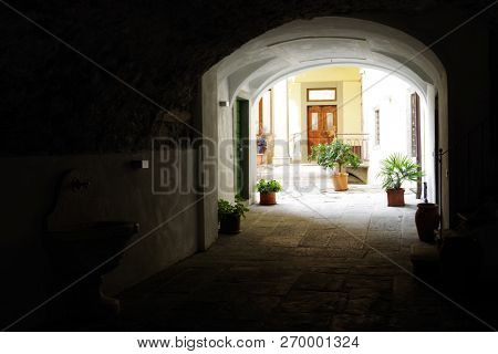 Architectural detail in Lovere, Iseo Lake, Italy, Europe