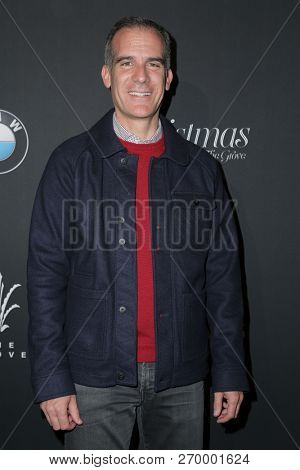 LOS ANGELES - NOV 18:  Los Angeles Mayor Eric Garcetti at the Grove Christmas Tree Lighting at the Grove on November 18, 2018 in Los Angeles, CA