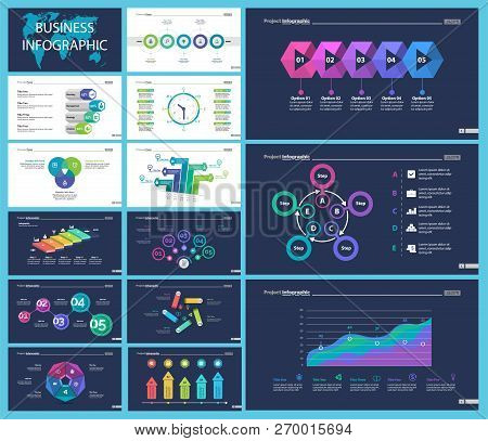 Business Inforgraphic Design Set For Strategy Concept. Can Be Used For Business Project, Annual Repo