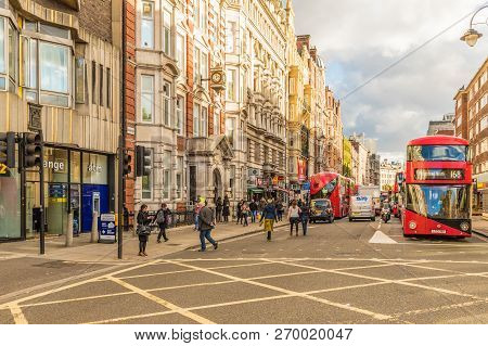 London. November 2018. A View Of Russell Square In London