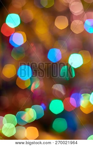 Blurred Round Bokeh Lights On The Background